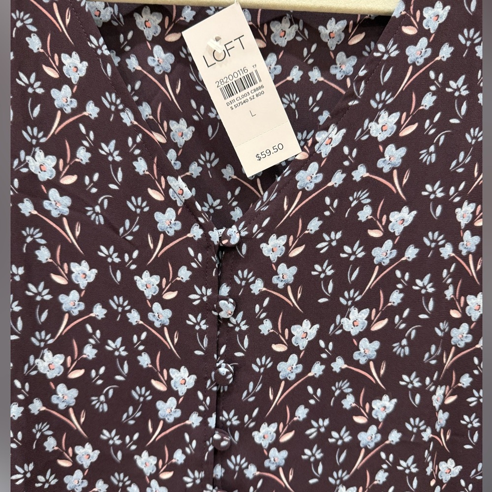 LOFT floral blouse
